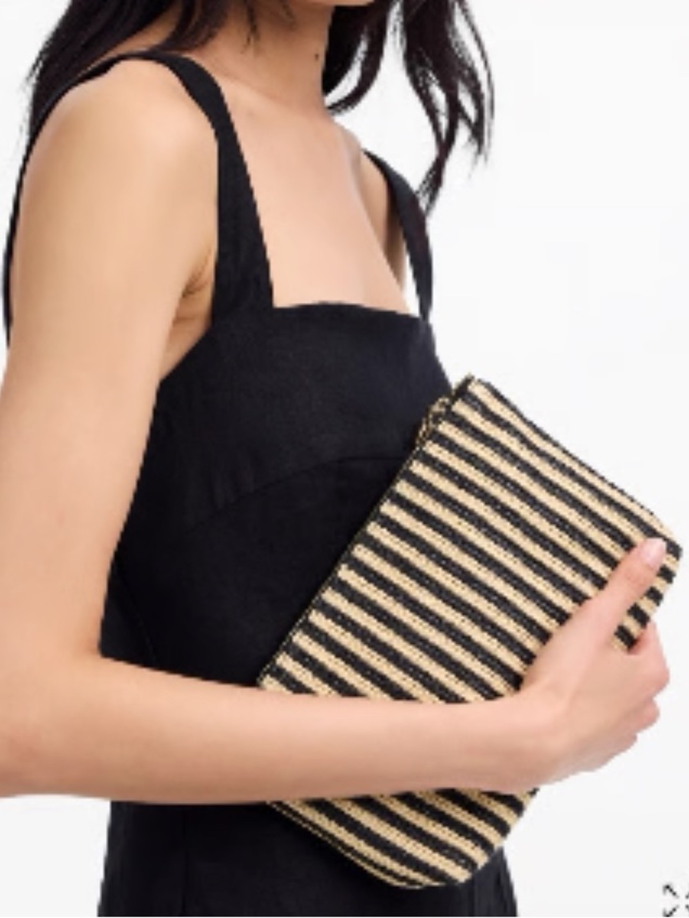 Madewell woven zip clutch